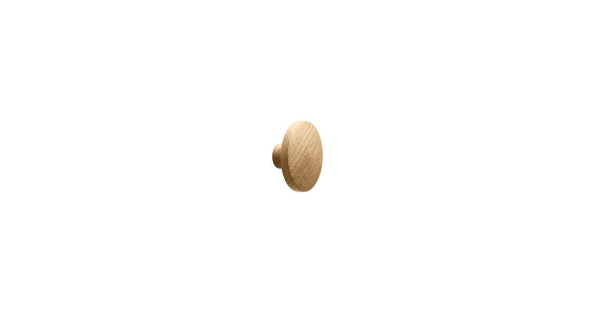 Kép 1/5 - Fogantyú Furnipart DISCOS gomb, 30mm, fa, lakkozott tölgy
