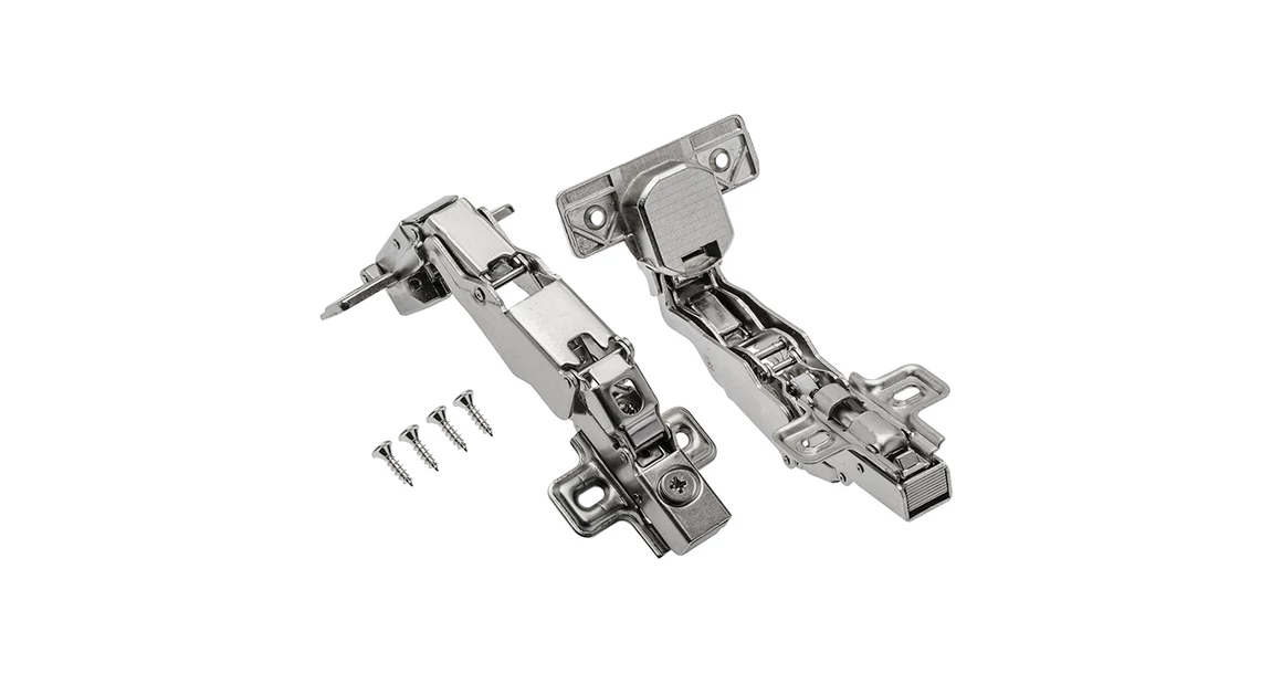 Kép 1/5 - Kivetőpánt, 165°, csillapított záródású, klippes, eurocsavar nélküli talp h=0