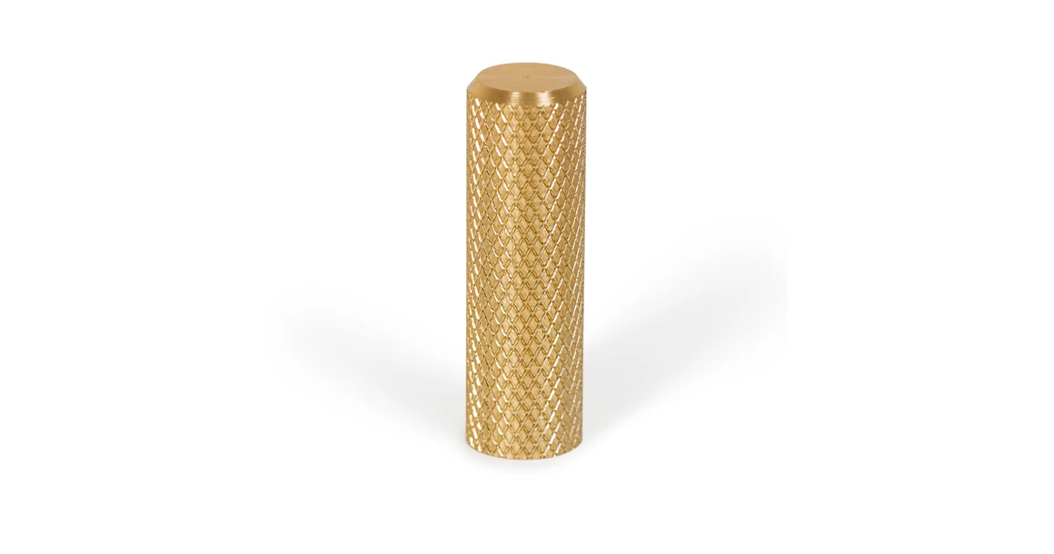 Kép 1/5 - Fogantyú  Viefe GRAF2 gomb, 10mm, alumínium, csiszolt sárgaréz NEW