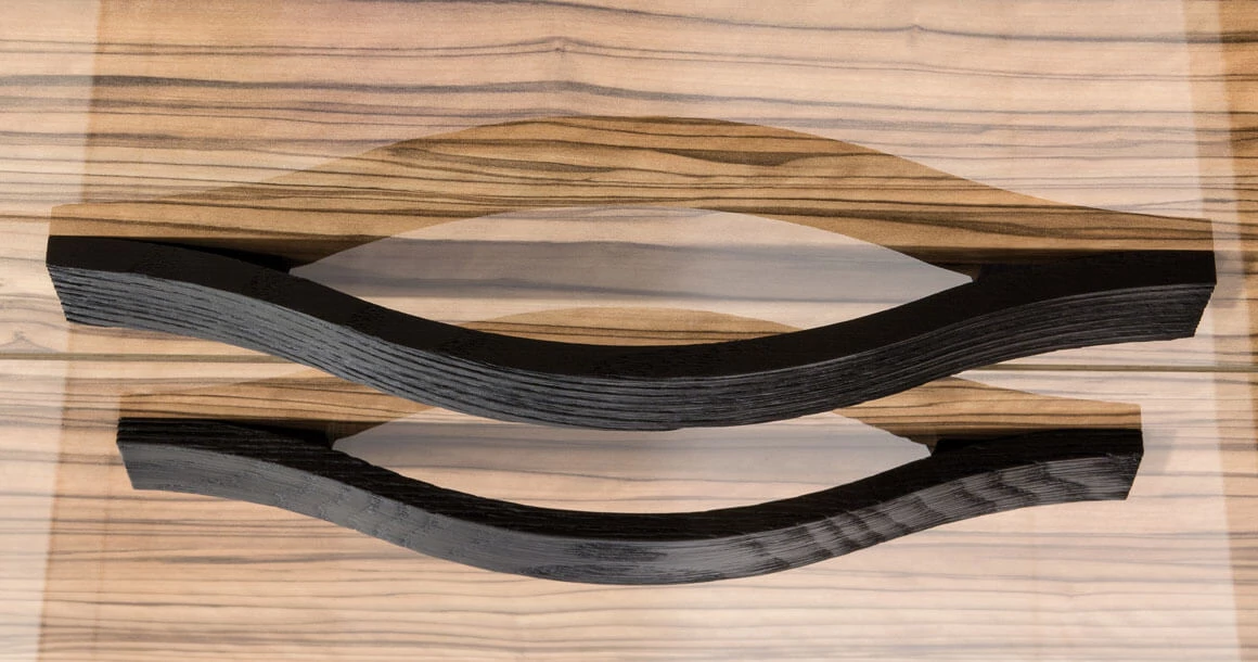 Kép 3/3 - Fogantyú  Viefe CALIN  160mm, fa, csiszolt nyers