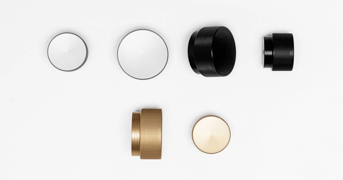 Kép 2/4 - Fogantyú  Viefe GRAF BIG gomb, 38mm, alumínium, szálcsiszolt