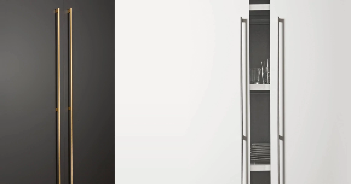 Kép 2/4 - Fogantyú  Viefe GRAF2  589-1178mm, alumínium, csiszolt sárgaréz NEW