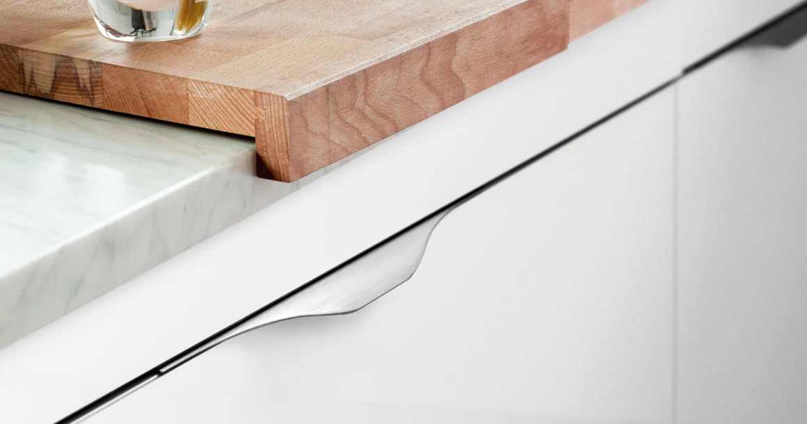 Kép 3/5 - Fogantyú  Viefe NOMA 19  128mm, alumínium, világos eloxált