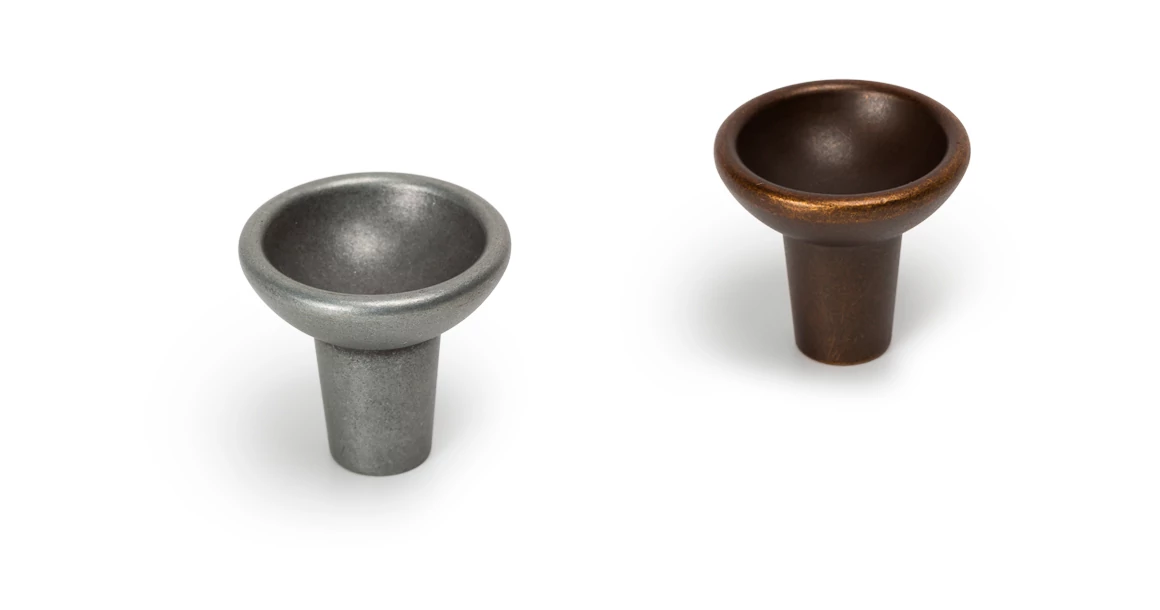 Kép 2/4 - Fogantyú  Viefe RAVIOLO gomb, fém, ónszürke