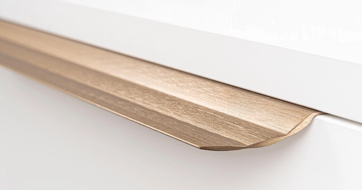 Kép 3/4 - Fogantyú  Viefe SKALA  128mm, alumínium, csiszolt szürke