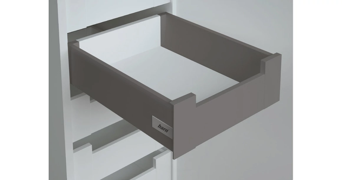 Kép 1/17 - Fiókoldal   RITMA CUBE belső fiók, T, metál szürke, 500mm, 35kg
