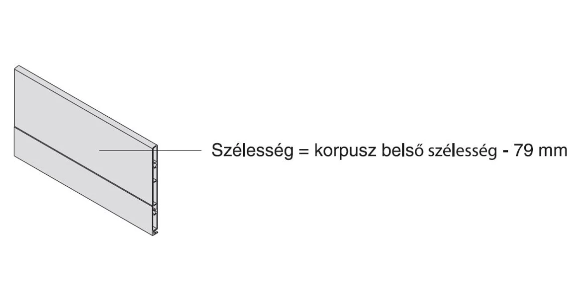 Kép 4/19 - Fiókoldal   RITMA CUBE belső fiók,  H2, szimpla kör korlátos, fehér, 550mm, 35kg