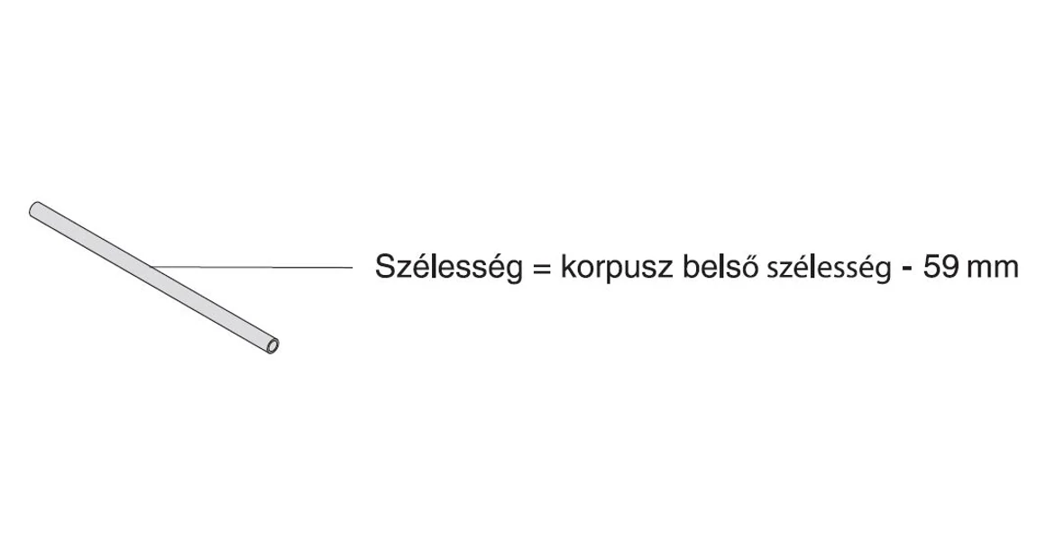 Kép 5/19 - Fiókoldal   RITMA CUBE belső fiók,  H2, szimpla kör korlátos, fehér, 550mm, 35kg