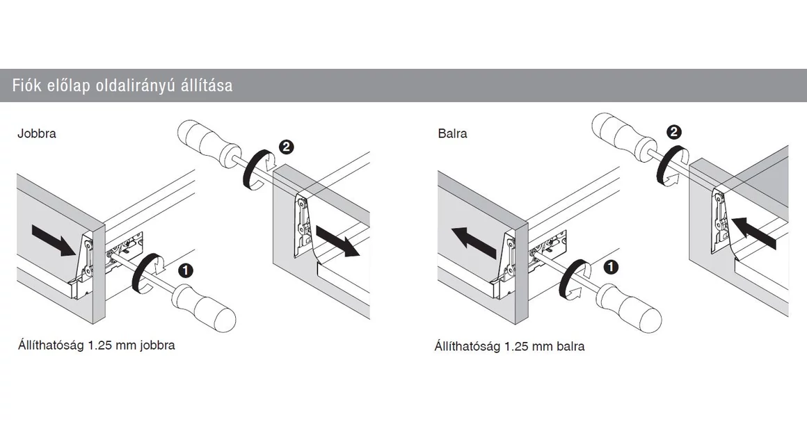 Kép 9/18 - Fiókoldal   RITMA CUBE belső fiók,  H, dupla kör korlátos, fehér, 550mm, 35kg