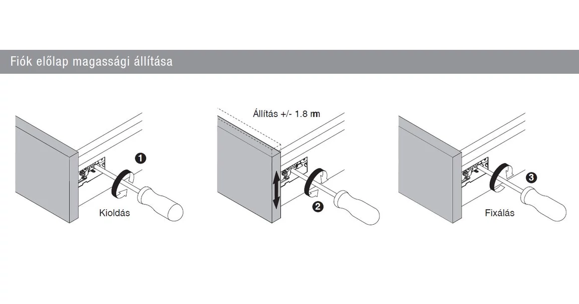 Kép 12/18 - Fiókoldal   RITMA CUBE belső fiók,  H, dupla kör korlátos, fehér, 550mm, 35kg