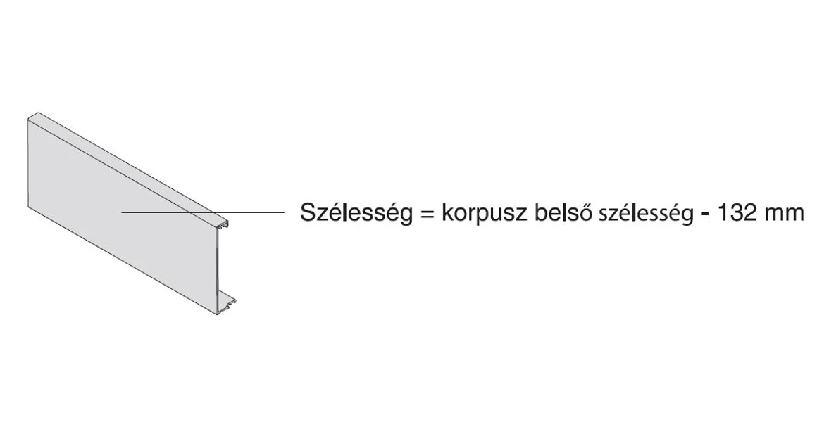 Kép 5/14 - Fiókoldal   RITMA CUBE belső fiók,    S, fehér, 550mm, 35kg