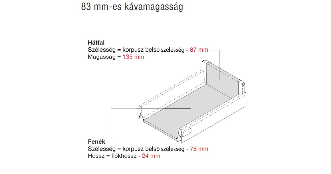 Kép 14/16 - Fiókoldal   RITMA CUBE   M, szimpla szögletes korlátos, metál szürke, 270mm, 35kg