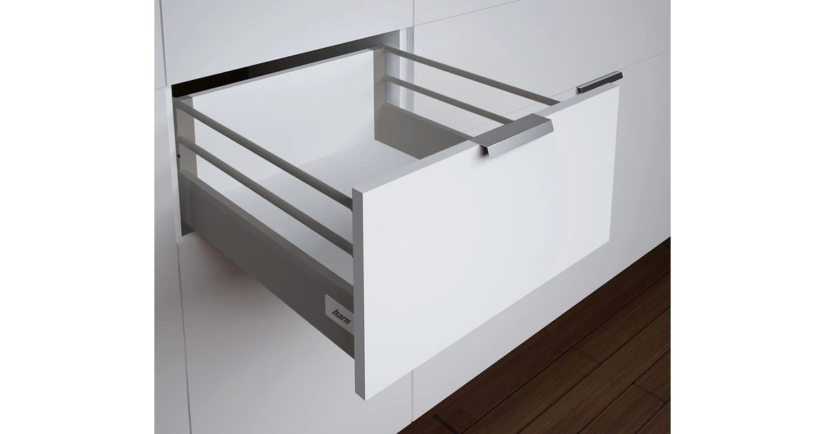 Kép 1/16 - Fiókoldal   RITMA CUBE  H, dupla kör korlátos, metál szürke, 270mm, 35kg