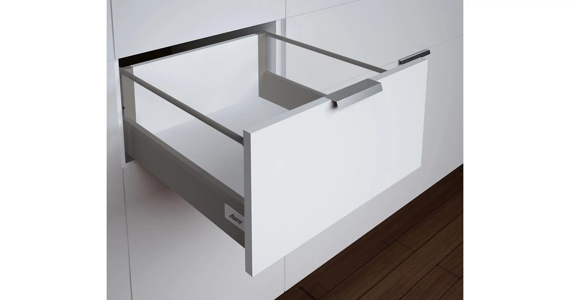 Kép 1/16 - Fiókoldal   RITMA CUBE  H2, szimpla kör korlátos, metál szürke, 270mm, 35kg
