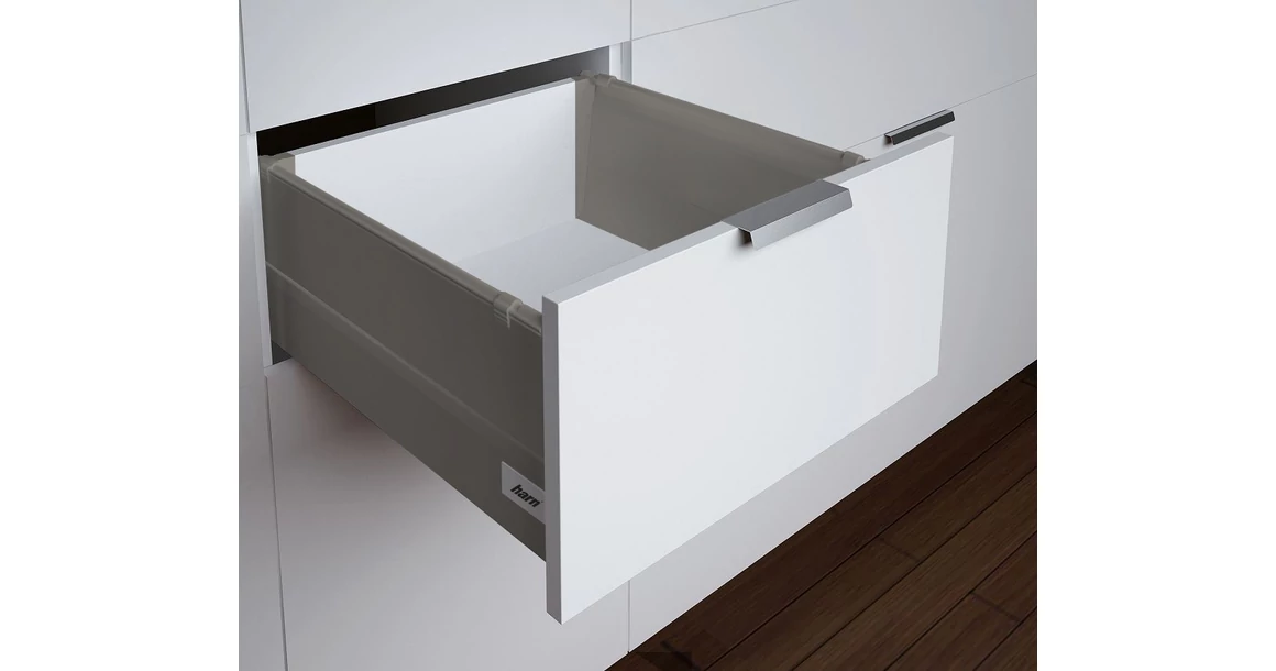 Kép 1/17 - Fiókoldal   RITMA CUBE  HSE, oldalmagasítós, kör korláttal, metál szürke, 400mm, 35kg