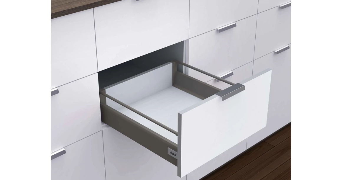 Kép 1/15 - Fiókoldal   RITMA CUBE   M, szimpla kör korlátos, metál szürke, 270mm, 35kg