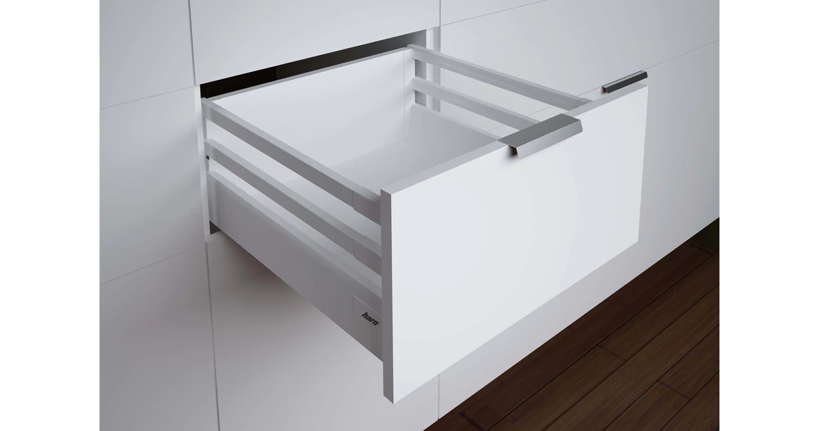 Kép 1/16 - Fiókoldal   RITMA CUBE  H, dupla szögetes korlátos, fehér, 270mm, 35kg