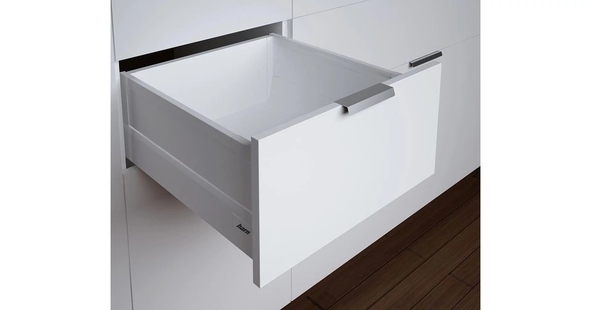 Kép 1/16 - Fiókoldal   RITMA CUBE  HSE, oldalmagasítós, szögletes korláttal, fehér, 400mm, 35kg