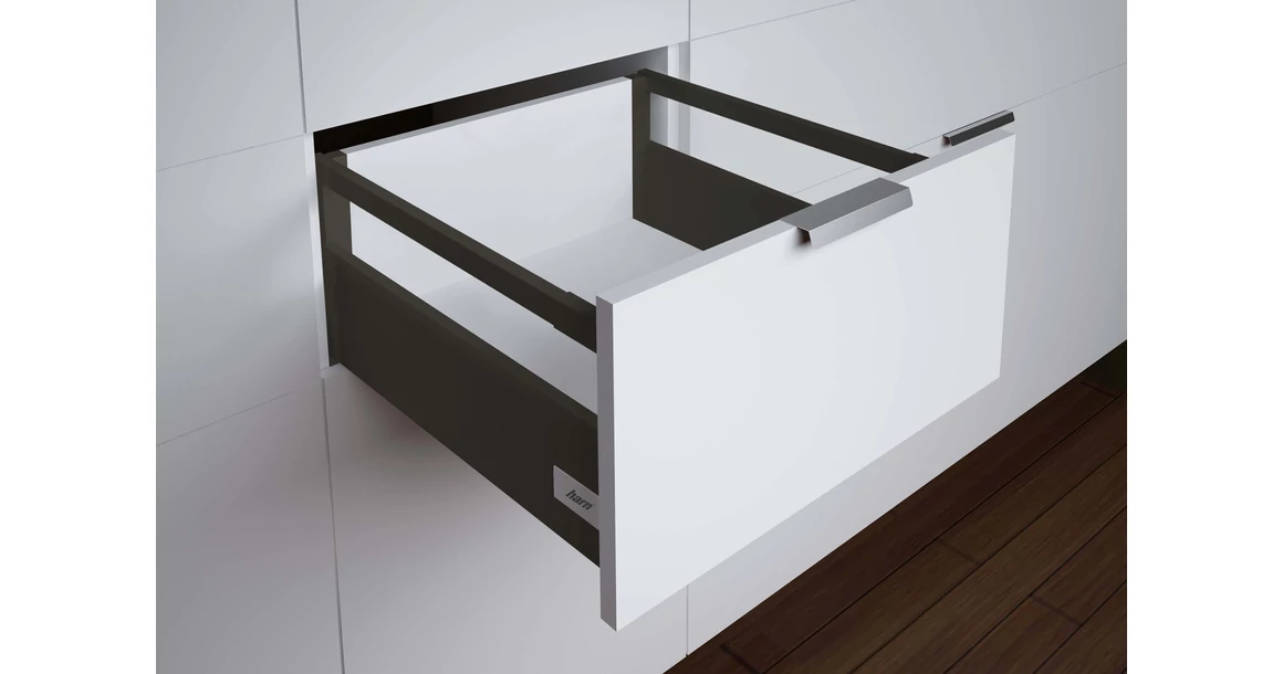 Kép 1/16 - Fiókoldal   RITMA CUBE  TH2, szimpla szögletes korlátos, ólom szürke, 400mm, 35kg