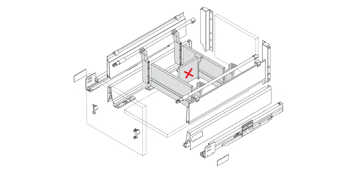Kép 3/3 - RITMA CUBE szakaszoló négszög korláthoz, tiszta fehér