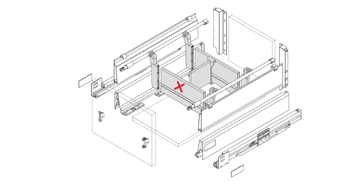 Kép 3/3 - RITMA CUBE fiókelválasztó panel kör korláthoz, tiszta fehér