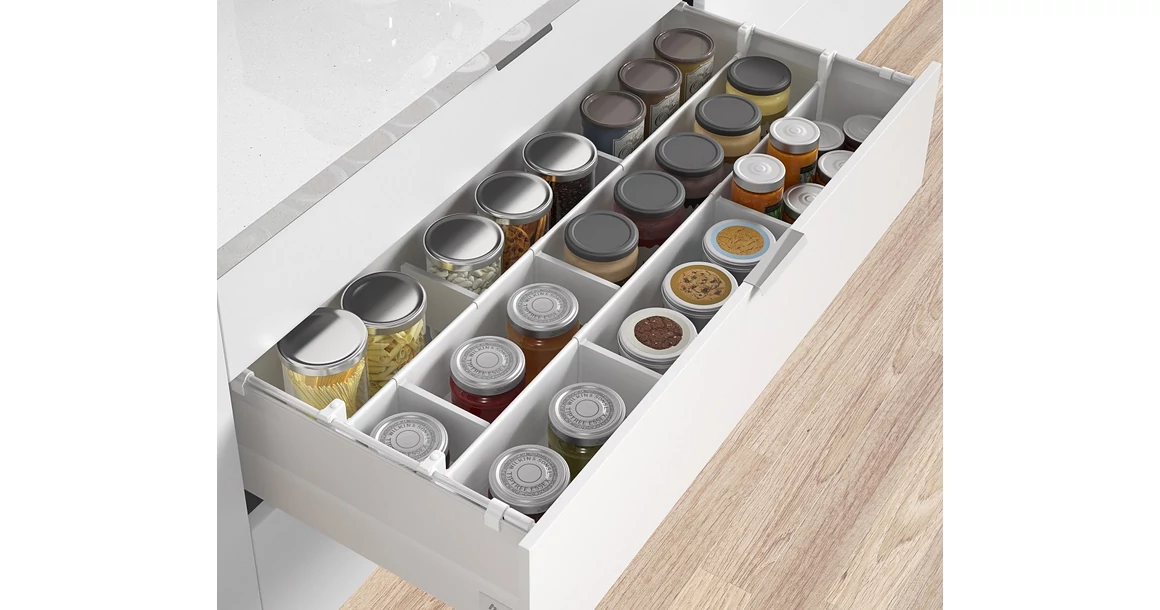 Kép 2/3 - RITMA CUBE fiókelválasztó panelrögzítő kör korláthoz, tiszta fehér