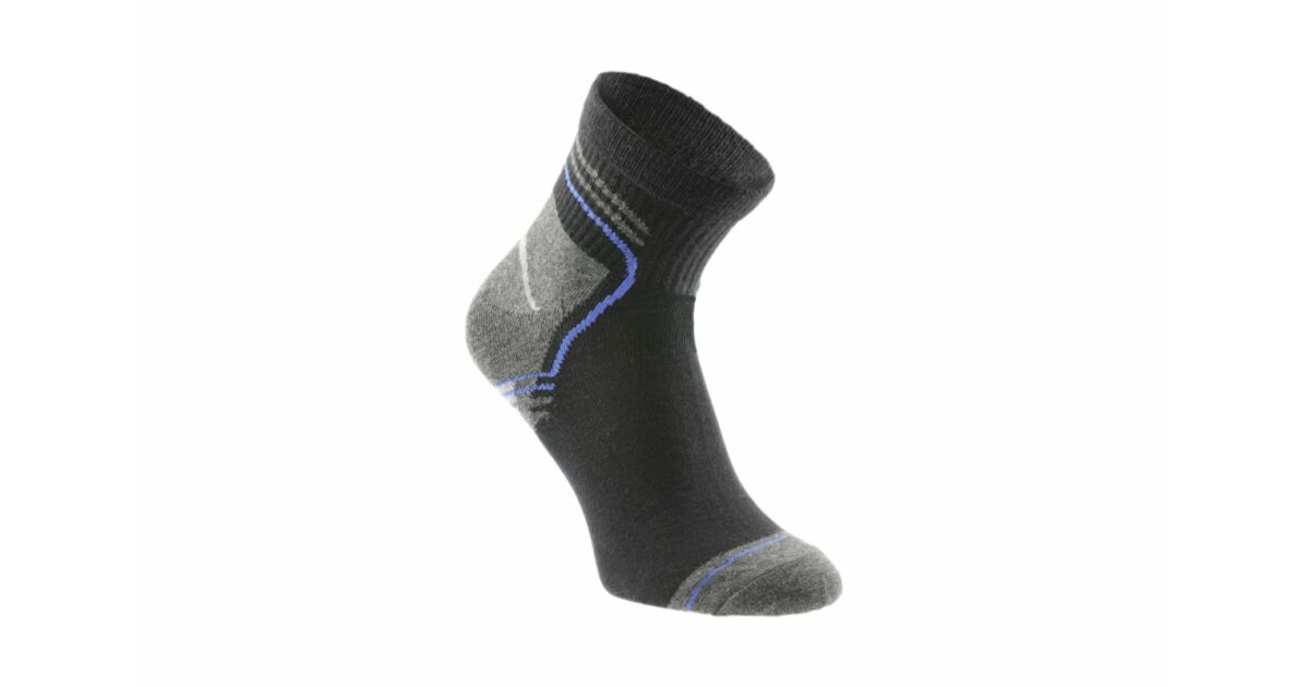 Munkaruha Högert SAAR Pamut zokni, rövid, 3 pár, sötét szürke, 39-40