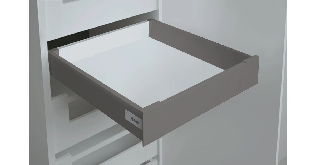 Fiókoldal   RITMA CUBE belső fiók,    S, metál szürke, 270mm, 35kg