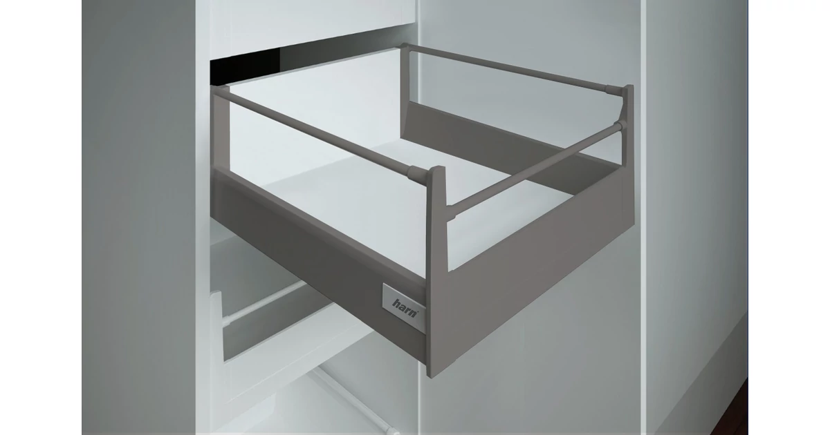 Fiókoldal   RITMA CUBE belső fiók,  H2, szimpla kör korlátos, metál szürke, 270mm, 35kg