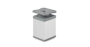Bútorláb alumínium, DN-027,  60mm, 40*40mm, alu elox - szürke talppal