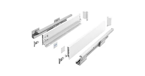 AXISPRO korlát nélküli  86 mm magas normál fiók, fehér