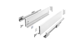 AXISPRO korlát nélküli 120 mm magas normál fiók, fehér