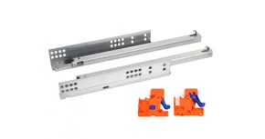 Rejtett fióksín, részleges kihúzású, csillapított záródású, 300 mm, kuplunggal, 30kg, 18mm laphoz