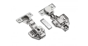 Kivetőpánt, félig rázáródó, csillapított záródású, klippes, eurocsavar nélkülu HC excenteres talp h=0