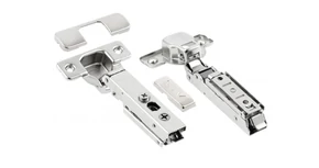 Kivetőpánt, rázáródó, csillapított záródású, klippes, eurocsavar nélküli egyenes talp h=0