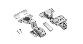 Kivetőpánt, közézáródó, csillapított záródású, excentrikus 3D állítással, klippes eurocsavar nélküli talppal h=0