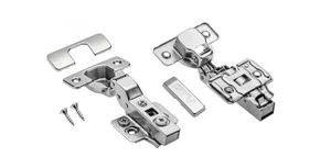 Kivetőpánt, félig rázáródó, csillapított záródású, excentrikus 3D állítással, klippes eurocsavar nélküli talppal h=0