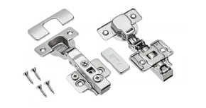 Kivetőpánt, rázáródó, csillapított záródású, excentrikus 3D állítással, klippes eurocsavar nélküli talppal h=0