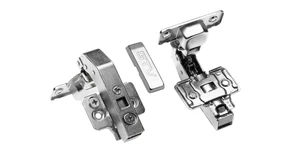 Kivetőpánt, pillér, csillapított záródású, klippes, eurocsavar nélküli excenteres talp h=0