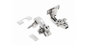 Kivetőpánt, pillér, csillapított záródású, klippes, eurocsavaros talp h=0, 2db-os csomag