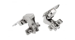 Kivetőpánt, pillér, rövid karos, csillapított záródású, eurocsavaros talp H=0