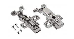 Kivetőpánt, alu kerethez, rázáródó, csillapított záródású, klippes, eurocsavar nélküli talp h=2