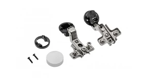 Kivetőpánt, üvegajtóhoz, közézáródó, eurocsavaros talp h=0, króm, O kupakkal