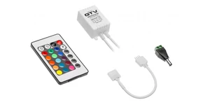 Vezérlő LED RGB mini, távirányító, DC12 / 24v