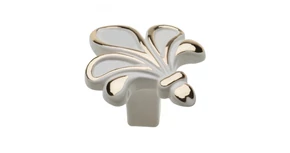 Fogantyú fém, gomb, ROYAL3, fehér arany