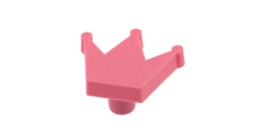 Fogantyú gomb, gumi, korona, rózsaszín