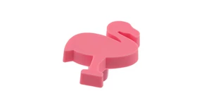 Fogantyú gomb, gumi, flamingo