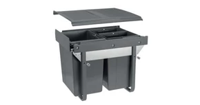 Hulladékgyűjtő GTV Practi Eco 450, szelektív, manuális működés, lágy záródás, 20+2*10 L edénnyel, fedéllel