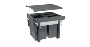 Hulladékgyűjtő GTV Practi Eco 450, szelektív, frontkihúzású, lágy záródás, 20+2*10 L edénnyel, fedéllel