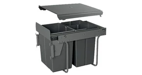 Hulladékgyűjtő GTV Practi Eco 400, szelektív, frontkihúzású, lágy záródás, 2x10+20 L edénnyel, fedéllel